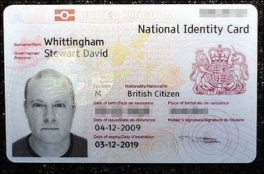 UK ID Card for sale