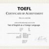 TOEFL certificate