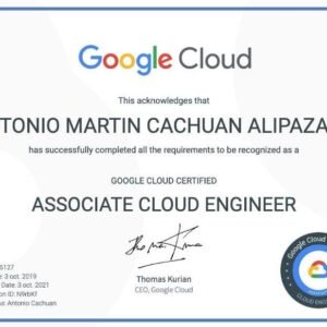 GOOGLE CLOUD certificate